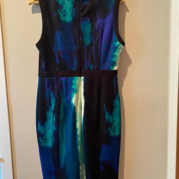 Calvin Klein Dresses & Skirts - NWOT Calvin Klein Black/Aqua/Green/Blue Pencil Dress